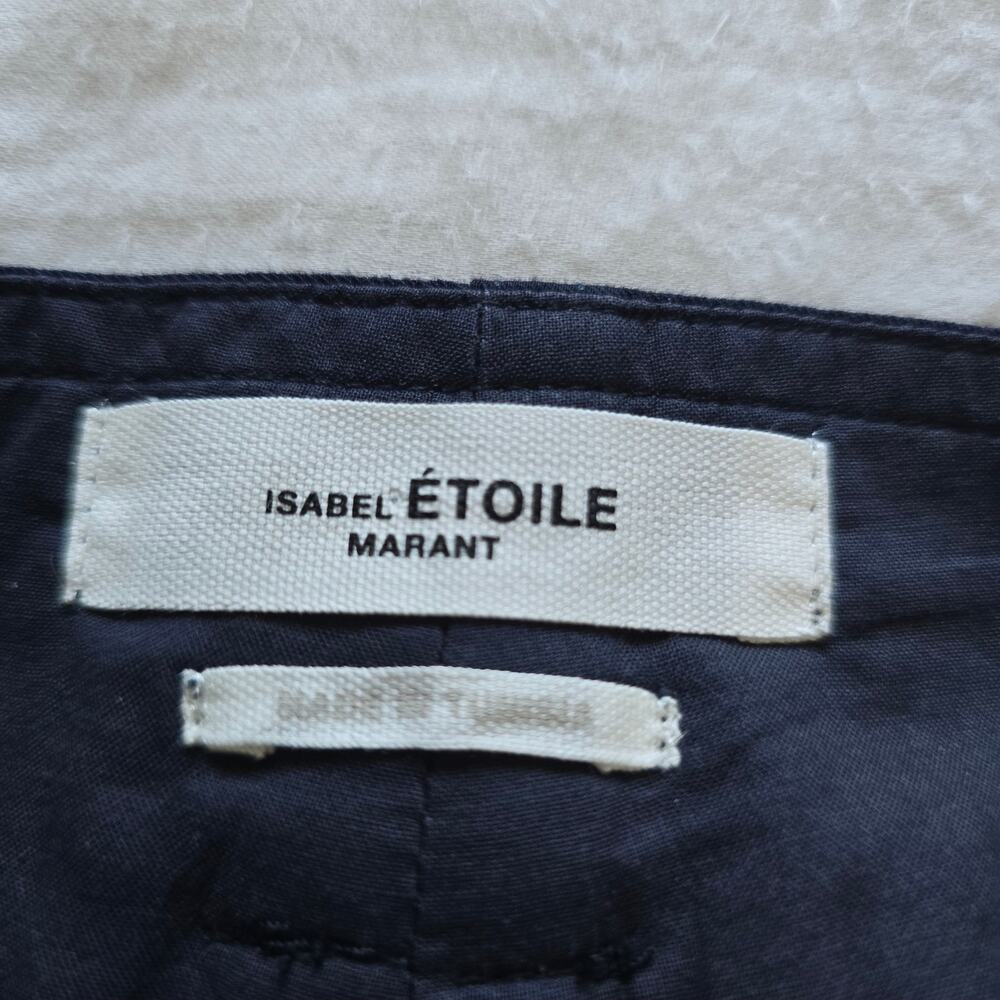 Isabel Marant Etoile Sineba Paperbag Belted Pants Navy 34/ XS (Fits like S) - Picture 6 of 10